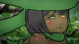 Lustful encounter with big tits bent over in the forest