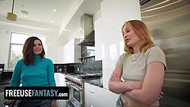 Jobless cutie rides hard to pay rent with freeuse body.