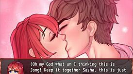 In the harem game, farmer's daughter plays with furry horsecock dildo