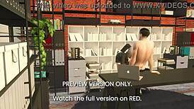 Mr. Perfectly Fine's Rough Office Encounter in 3D Hentai Preview: Contrast of Professional and Wild Passion