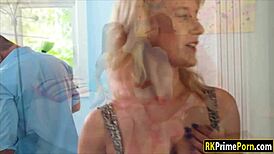 Shae Celestine bends over for stepdad's big cock doggystyle and blowjob 😈💦