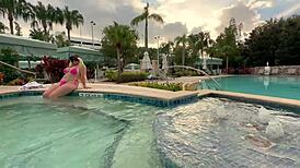 MILF Exposes Wet Pussy Outdoors