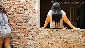 Perverted stepfather takes advantage while wife is busy with laundry.