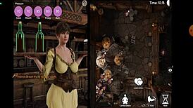 perverted waitress serves up big ass and tits in anime hentai