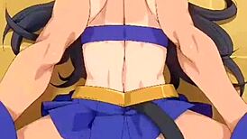 Cheerleader leader loses bet and gets her pussy licked in anime hentai
