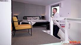 Busty tattooed babe liya silver goes wild for co-worker's monster cock