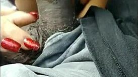 Bomb Latina Head in Florida Car with Interracial Blowjob