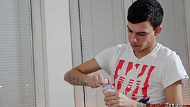 Gay Amateur Mounts Dick Roughly!