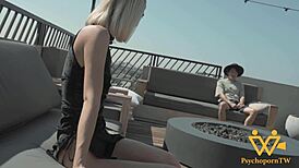 petite blonde housewife craves huge cock in wild reality scene - sky pierce