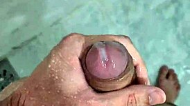 Chubby Brazilian Twink Cums in Shower