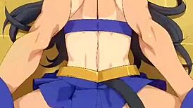 Cheerleader leader loses bet and gets her pussy licked in anime hentai