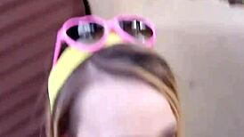 Jennifer White bends over for POV blowjob and tight pussy fucking