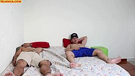 Redhead Nurse Michelly Milks Patients' Cocks In Taboo Threesome.