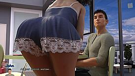 Katia John can't help staring at those big boobs during training!