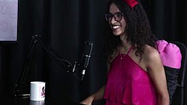 trans woman shows oral skills after sitting on cock