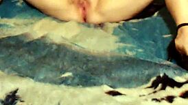 Sexy wife enjoys solo time in skirt and heels