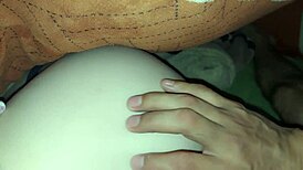 I sneakily fuck my barely legal teen hijastra. We can't make noise or we'll get caught!