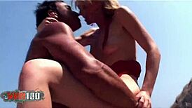 I can’t believe this skinny French slut got rocked hard at the beach. Retro teasing got me wild!