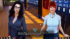 Amateur teen explores anal with milf's big tits and ass