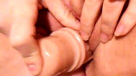 Sexy wife enjoys solo time in skirt and heels