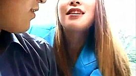 Asian teacher babe seduces student for a steamy blowjob session