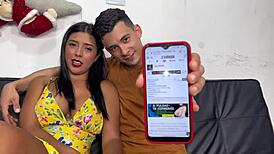 Verification video with Lina Henao - meeting favorite Colombian actress for great time, she sat on my face, gave me a treat, lucky guy.