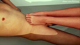 Stepsister handles monster cock