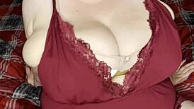 Peyton Thomas' huge oiled tits bouncing