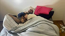 Blowjob to Start the Day with a Bang, Wet Blonde Deepthroats in Early Morning Group Fun.