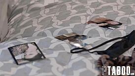 johnny goodluck and victoria voxxx smile for the camera during pov blowjob with petite teen