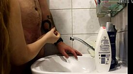 Anime girl helps with morning boner