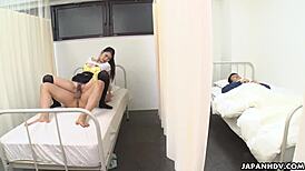 Nishino's uncut cock sucking and hard fucking scene in Japanese video.