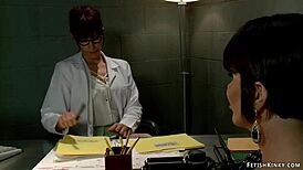 Huge Tits Milf In Lesbian Bondage Scene Gets Whipped