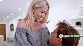 Petite Blonde Teen Explores Wild Group Fun with BFF