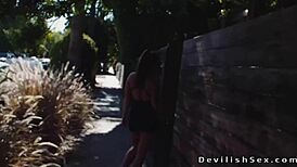 she moans as the big cock enters her shaved pussy