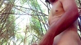 Solo Boy Strokes Cock in Intense Masturbation Session