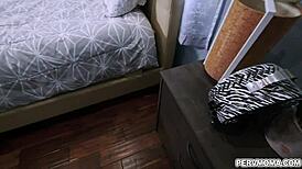 stepmom catches stepson sniffing her panties and helps him out