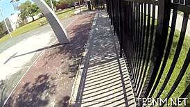 hey, filling teen 18+ Scarlett Sawyer's mouth with sticky goo after hardcore sucking!