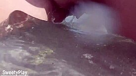 Shaved Pussy Peeing on Public Beach in Wild Outdoor Display.