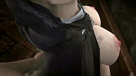 Elden Ring cartoon babe with big tits begs, Pound my tight 3D ass now, don't stop!