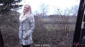 Czech Babe Gets Hammered On The Backseat And Ditched