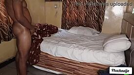 real hard standing doggystyle pounding for petite maid’s wet pussy