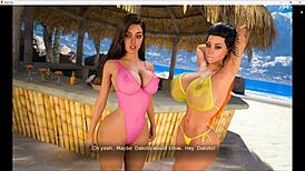 sun hot girls dolls have bdsm sex on beach with big cock
