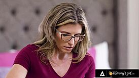 Naughty Laney Grey fucks stuck stepmom Cory Chase with big ass