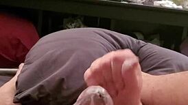 I'm getting my small cock stroked so good.