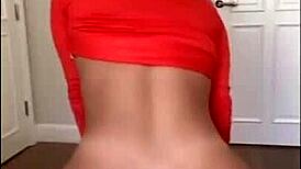 stepmom with huge tits rides big dildo hard, squirting wildly