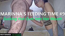 Marianna's Feeding Time 9 - Sucking Hot Cum Straight Into Her Mouth