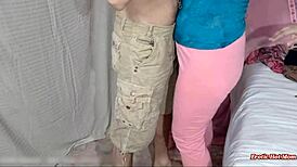 canada stepbrother dances hot mujra with desi stepsister sara 🔥