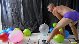 Balloon play with horny gay dilf richard lennox