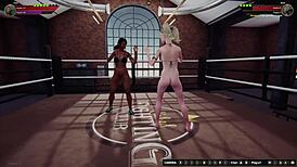 Dela vs Bree in Naked Fighter 3D Face Sitting